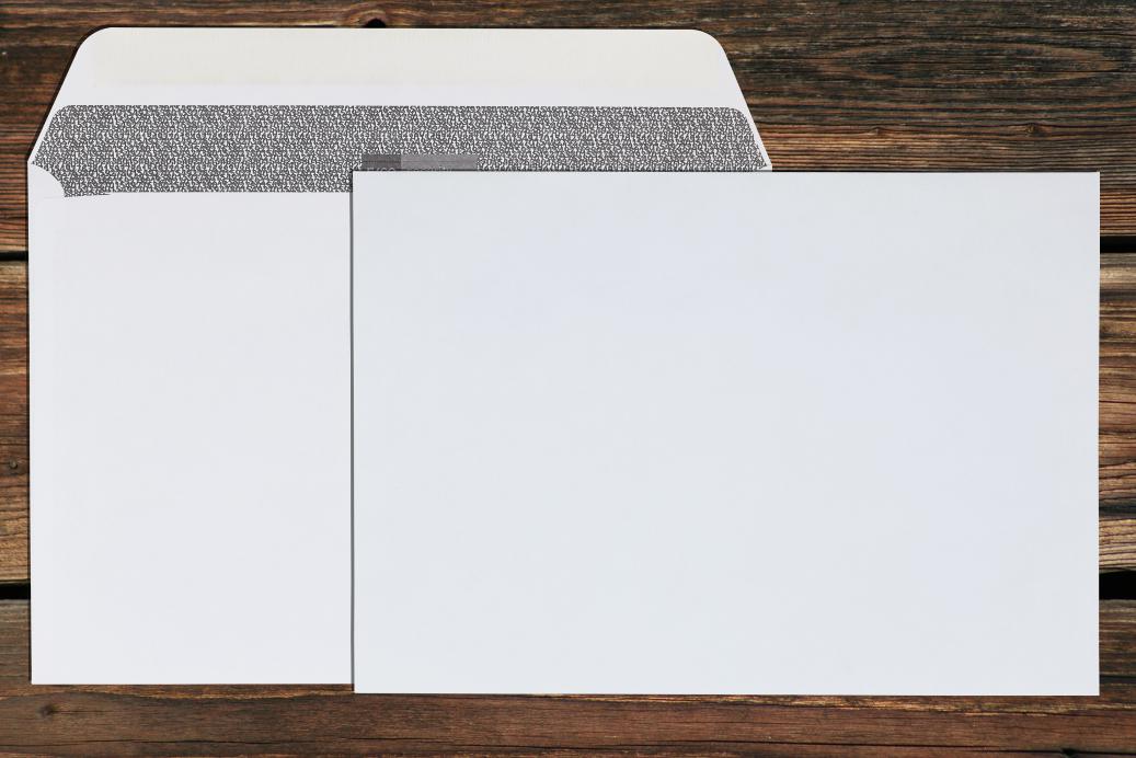 Kuvertierhüllen C4 229x324 mm Nassklebend Hochweiß 120 g/qm